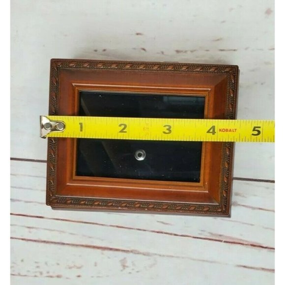 Rare Design Small Wooden Velvet Interior Picture Frame & Jewelry Box - Picture 8 of 12